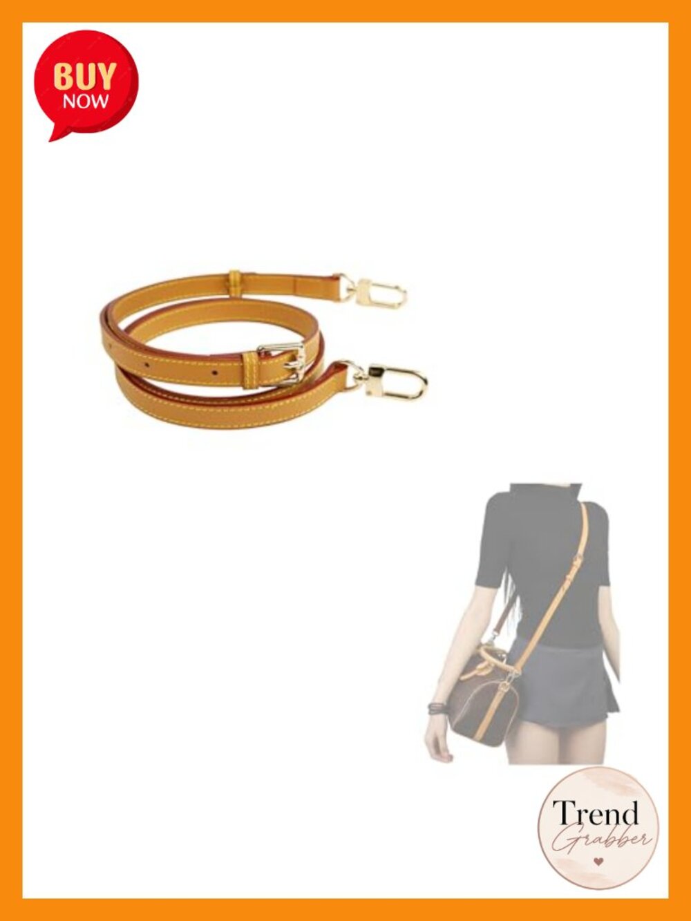 Vachetta Leather Shoulder Strap Adjustable Replacement for Handbags
